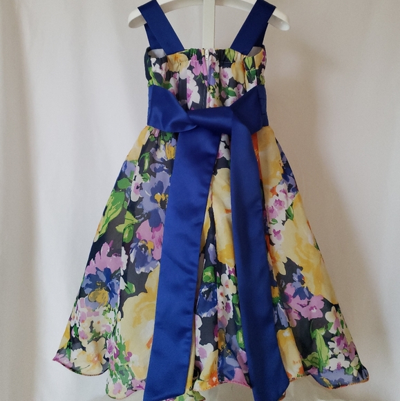 Dresses Yellow And Blue Floral Dress Girls Poshmark